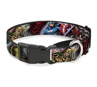 Buckle-Down Collar de perro Martingale Retro Marvel Comic Books apilado primer plano de 18 a 32 pulgadas, 1.5 pulgadas de ancho