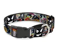 Buckle-Down Collar de perro Martingale Venom Comic Book Paneles de 13 a 18 pulgadas 1.5 pulgadas de ancho