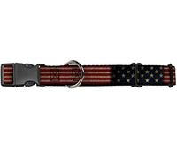 Buckle-Down - Collar elástico para Perro, diseño de Bandera de EE. UU., 3,8 cm de Ancho, 45,72 cm de Cuello, Talla Grande