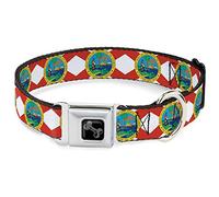 Buckle-Down Collar para Mascotas, Collar de Perro, Hebilla de cinturón de Seguridad de Metal, Bandera de Florida Continua, 20 a 31 Pulgadas, 1.5 Pulgadas de Ancho
