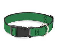 Buckle-Down Collar para Mascotas, Collar de Perro, Hebilla de plástico, Verde de San Paddy, 9.5 a 13 Pulgadas, 1.0 Pulgadas de Ancho