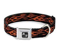 Buckle Down - Collar para Perro, Color Naranja, tamaño grande/15-26