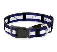 Buckle-Down - Collar para Perro con Banderas de Honor, Talla M, Talla pequeña, Talla 23-38 cm