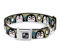 Buckle-Down - Collar para Perro con Dibujos Animados de pingüino de 15-26 Pulgadas, tamaño Grande