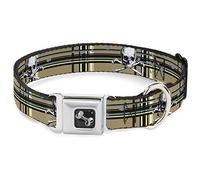 Buckle-Down - Collar para Perro, diseño de Calavera y Huesos Cruzados, tamaño pequeño