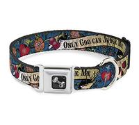 Buckle-Down - Collar para Perro, tamaño Grande, diseño con Texto en inglés Only God Can Judge Me