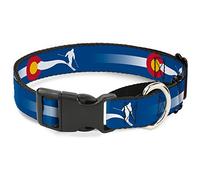 Buckle-Down Colorado Skier2 Martingale Collar para Perro, Azul/Blanco/Rojo/Amarillo, 3,8 cm de Ancho, Cuello de 45,7 a 81,2 cm