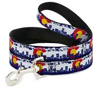 Buckle-Down Colorado Skyline/Mountains Pet Leash, 6" x 1/2"