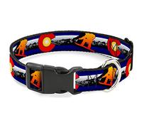 Buckle-Down Colorado Snowboarder3 - Cuello de Clip de plástico (1,27 cm), Color Naranja