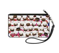 Buckle-Down Comedy Central - Cartera con cremallera alrededor, diseño de expresiones de chef de South Park apilada, lona, Varios colores, S