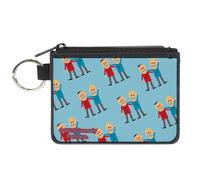 Buckle-Down Comedy Central - Cartera con cremallera alrededor, South Park Terrance y Phillip Hugging Pose azul, lona, Azul, XS, Casual
