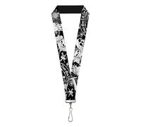 Buckle-Down Cordón - 1 pulgada - Dead Men Tell No Tales Negro/Blanco Accesorio, Multicolor, talla única