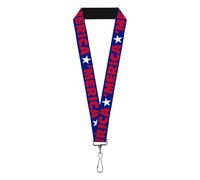 Buckle-Down Cordón-2.5 cm-Merica/Star Blue/Red/White, Azul, rojo y blanco, 1" InchWide - 22 Inch Long