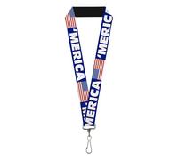 Buckle-Down Cordón-2.5 cm-Merica/US Flag Blue/White/Red, Azul/blanco/rojo, 1" InchWide - 22 Inch Long
