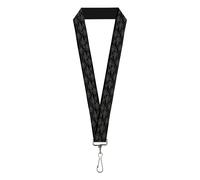 Buckle-Down Cordón - 2.5 cm - Retro Chevy Bowtie monograma negro/gris accesorio, Multicolor, 22" x 1"