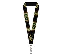 Buckle-Down Cordón, calaveras de azúcar, negro/oliva/burdeos, 55,8 cm de largo x 2,5 cm de ancho