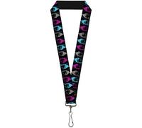 Buckle-Down Cordón de 2,5 cm, granadas negro/gris/morado/azul bebé, Multicolor, talla única