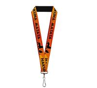 Buckle-Down Cordón de 2,54 cm, diseño del Rey león Hakuna Matata, Color Naranja/Negro Llavero, Multicolor, Talla única Unisex Adulto