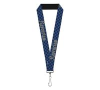 Buckle-Down Cordón de Harry Potter Ravenclaw Checker azul/gris, 55,8 cm de largo x 2,5 cm de ancho