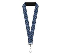 Buckle-Down Cordón de Harry Potter Ravenclaw Crest Plaid azul/gris, 55,8 cm de largo x 2,5 cm de ancho