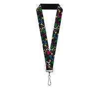Buckle-Down Cordón, Negro/Multicolor, 1" InchWide - 22 Inch Long