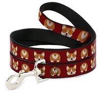 Buckle-Down CorgiFace/Rump Red - Correa para Mascota, 15,2 x 12,7 cm