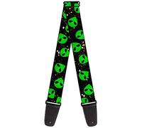 BUCKLE-DOWN correa para guitarra, Aliens Head Scattered Galaxy2/Green/Black
