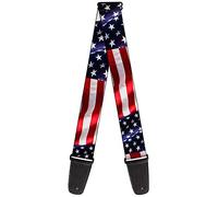 BUCKLE-DOWN correa para guitarra, American Flag Vivid CLOSE UP