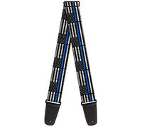 BUCKLE-DOWN correa para guitarra, Americana Weathered Flag Black/Gray/Blue