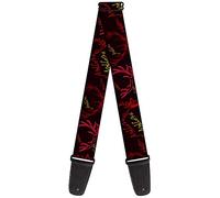BUCKLE-DOWN correa para guitarra, Antlers Black/Burgundy/Gold