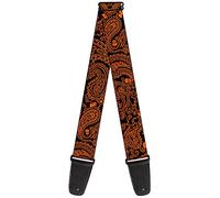 Buckle-Down - Correa para guitarra, Bandana/Skulls Black/Orange