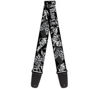 BUCKLE-DOWN correa para guitarra, Born to Raise Hell Black/White