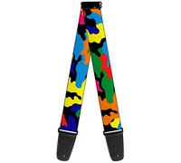 BUCKLE-DOWN correa para guitarra, Camo Multi Neon