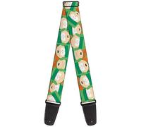 Buckle-Down Correa para guitarra Comedy Central, South Park Kyle Expressions verde disperso, 2 pulgadas de ancho, Verde, 2" Wide - 29-54" Length