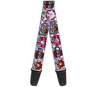 Buckle-Down Correa para guitarra con diseño de donas, café, 5 cm de ancho