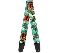 BUCKLE-DOWN correa para guitarra, Dachshund in Shades w/Palm Trees