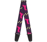 Buckle-Down - Correa para guitarra, Dachshunds & Bones Purple/Fuchsia/Green