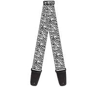 buckle-down Correa para guitarra de 5 cm de ancho, 73 a 137 cm de largo, color blanco