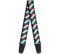 Buckle-Down - Correa para guitarra, Diamond Plaid Blues/Khaki/Red