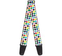 BUCKLE-DOWN correa para guitarra, Diamonds White/Multi Color