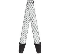 Buckle-Down - Correa para guitarra, Dog Bone White/Black