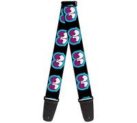 Buckle-Down - Correa para guitarra, Dopey Eyes Black/Baby Blue/Purple