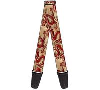 Buckle-Down Correa para guitarra, Dragons Tan, 2 pulgadas de ancho