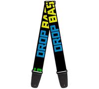 Buckle-Down Correa para guitarra GS-W30487 "DROP BASS NOT BOMBS Negro/Azul/Amarillo/Púrpura/Verde"