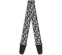 Buckle-Down Correa para guitarra GS-W31912 "Skull Yard negro/blanco"