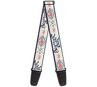 Buckle-Down Correa para guitarra GS-W32846 "BD AUTHENTIC SEATBELT BELT White/Blue/Red"