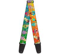 BUCKLE-DOWN correa para guitarra, Ice Cream Cone & Popsicle Expressions/Squares Multi Color