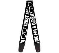 BUCKLE-DOWN correa para guitarra, I'M A G lasses Black/White