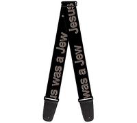 BUCKLE-DOWN correa para guitarra, JESUS WAS A JEW Black/Gray