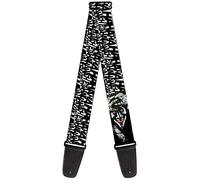 Buckle-Down Correa para guitarra Joker The Killing Joke Holding Head Pose Hahaha Blanco Negro 5 cm de ancho (GS-WJK072)